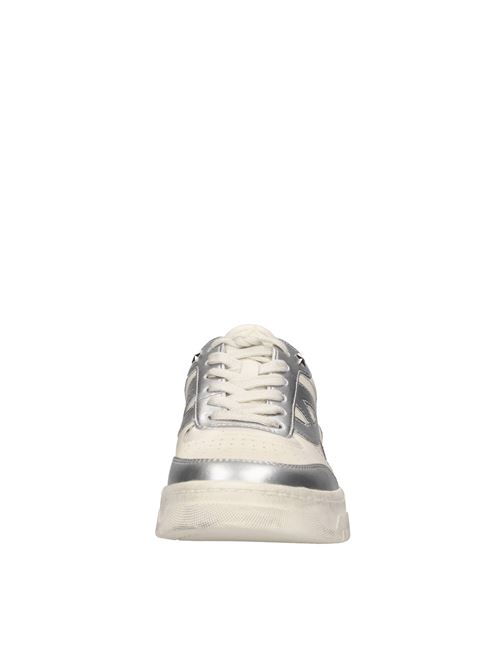 BLAKE leather sneakers ASH | BLAKE PEARLIZED MICROFIBER PUBIANCO-ARGENTO